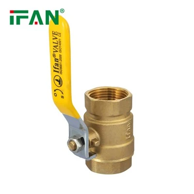 Високоякісний латунний кульовий кран 81052FF з жовтою довгою ручкою IFAN